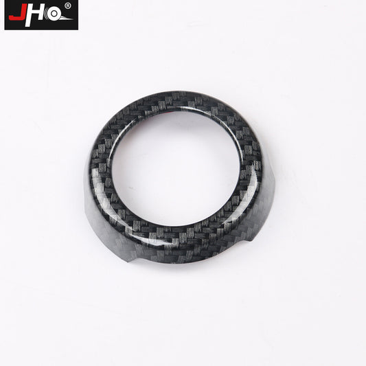 Car Inner Center Console Knob Cover Carbon Fiber Trim for Ford Explorer 2013+