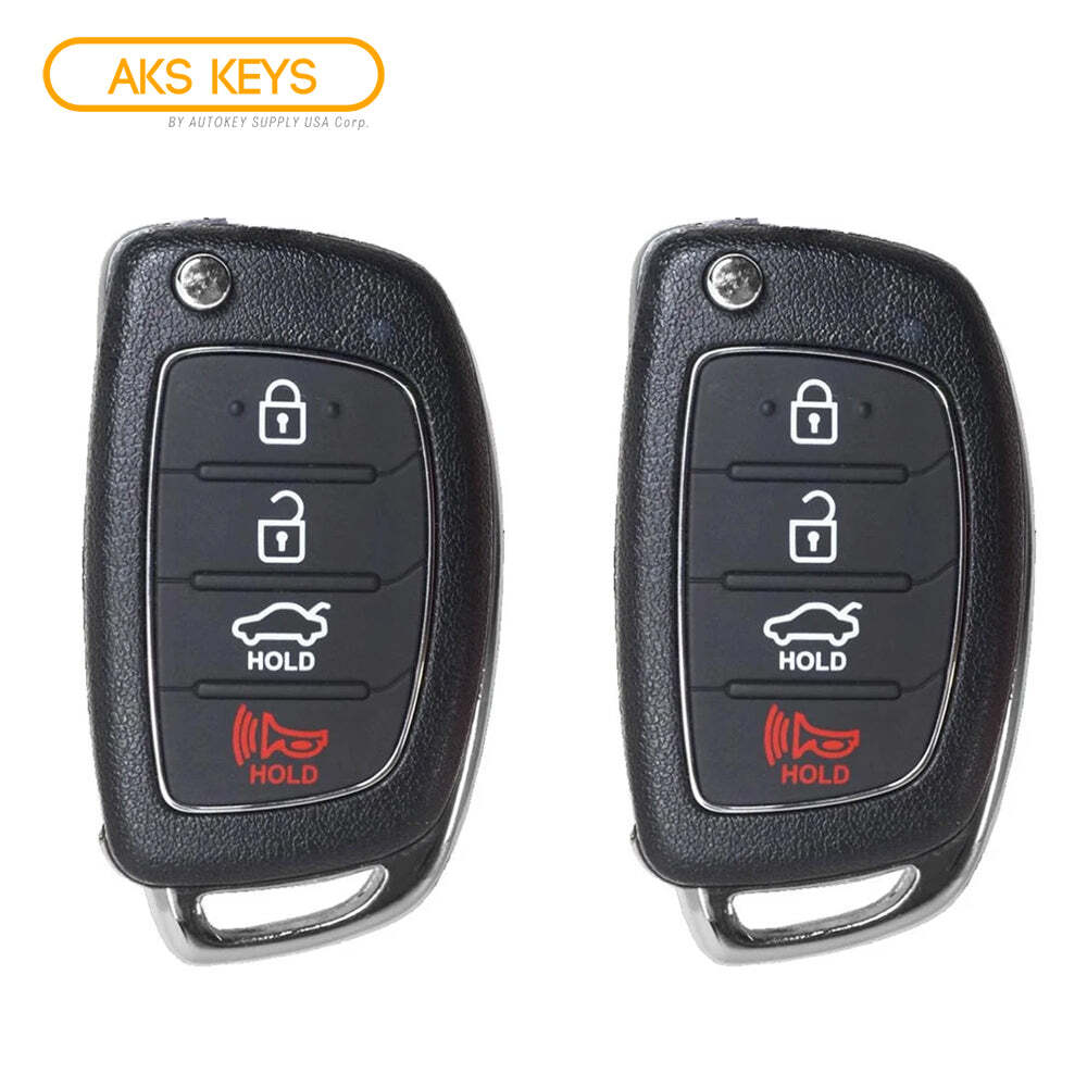 2 Replacement Keychains for Hyundai Sonata 2015/2016 Remote Control Flip Keychain TQ8-RKE-4F16