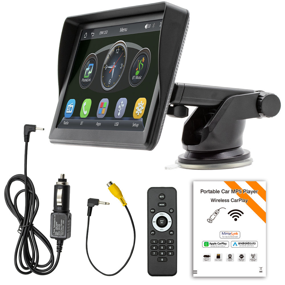 7in Touch Screen Car Stereo Radio Bluetooth FM For Apple Carplay Android Auto