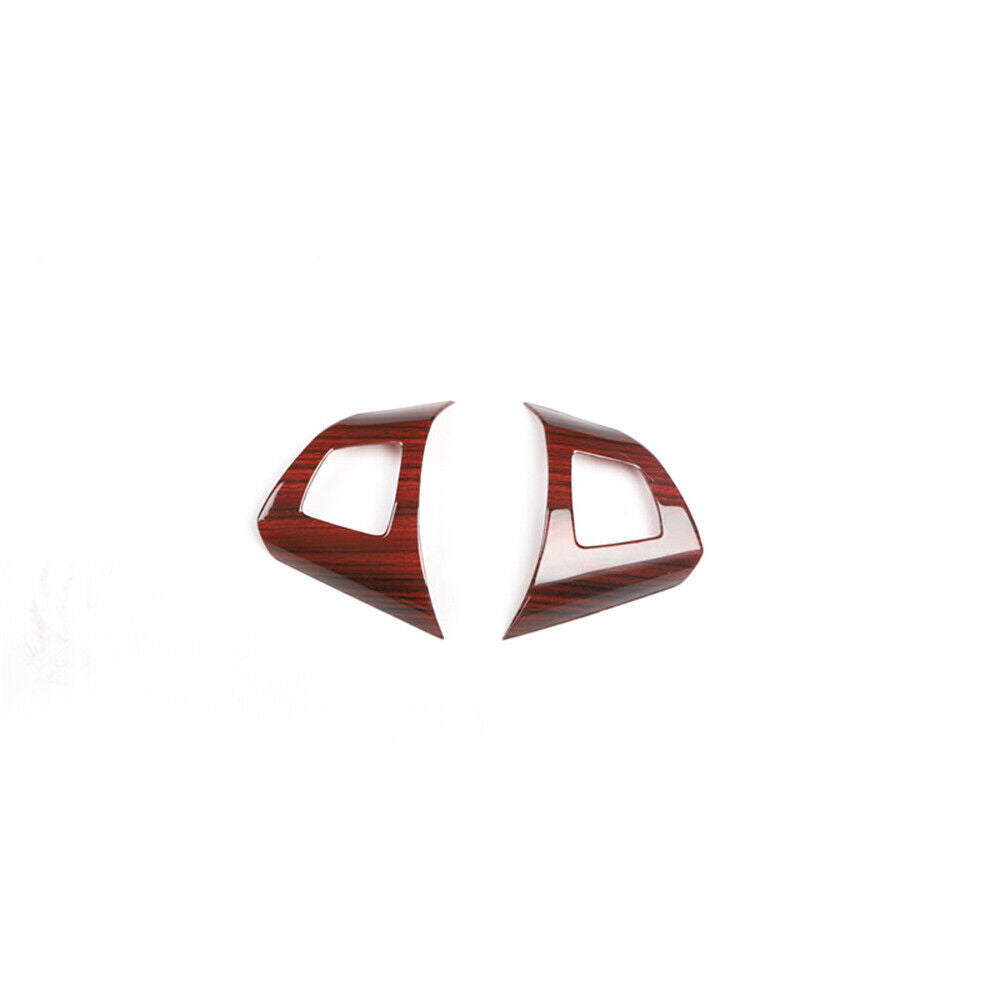 for BMW X5 2008-13 Wood Grain Interior Steering Wheel Button Frame Cover Trim 2P