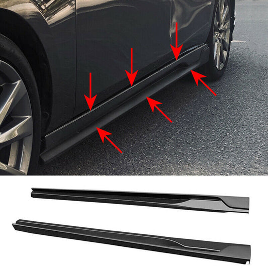 2p for Mazda 3 Axela 2019-2024 Unpainted Side Skirts Extension Spoiler Lip Guard
