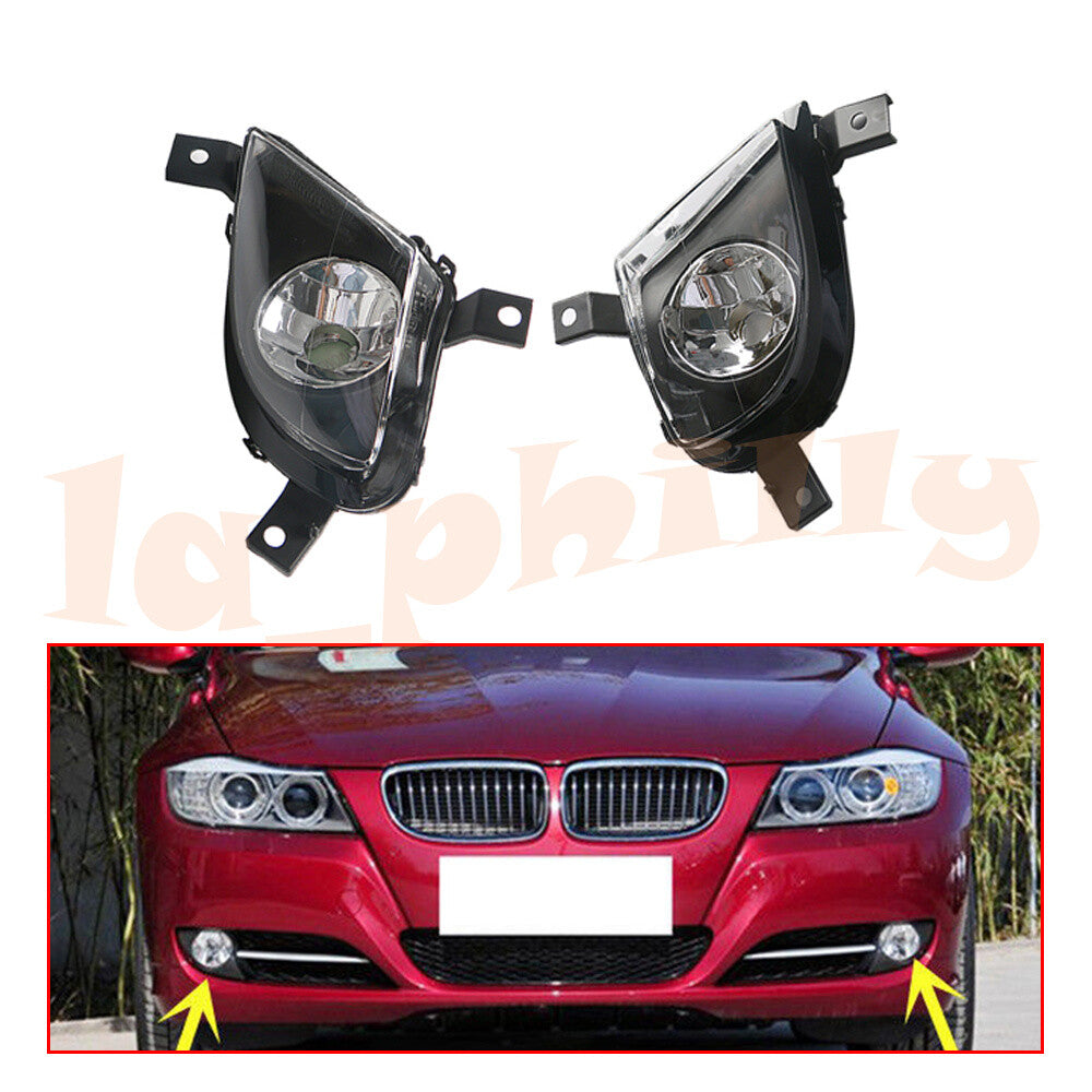 Pair Front Bumper Clear Fog Light RH LH For 2009-11 for BMW 3Ser E90 E91 328i 335i