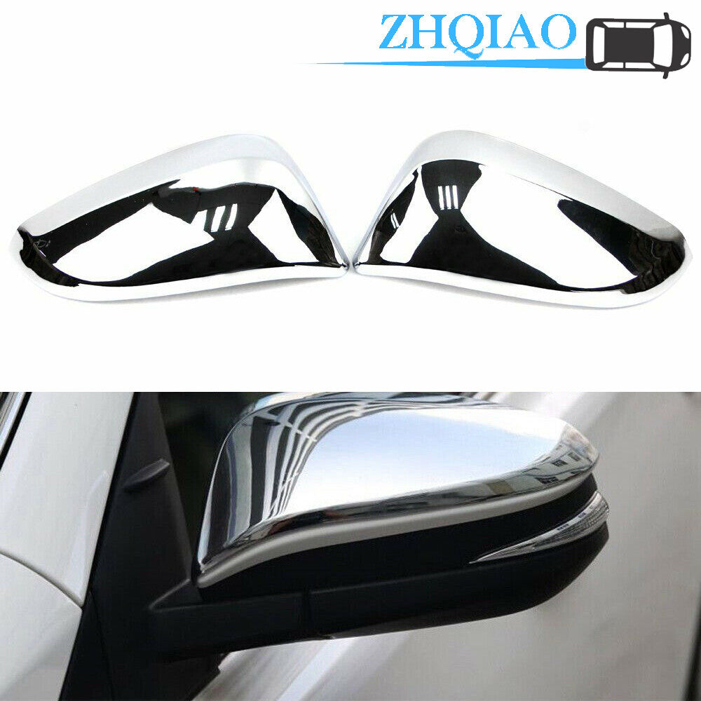 Car Rearview Side Wing Mirror Cover ABS Chrome Trim Fits for Toyota RAV4 2013-2018