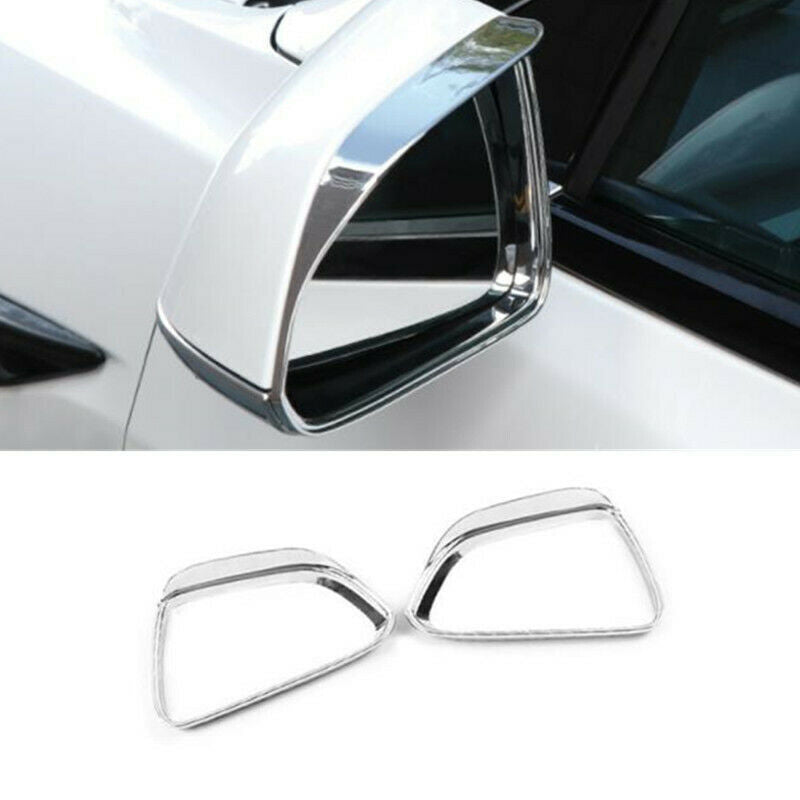for Tesla for Model Y 2020-2023 ABS Chrome Rear View Mirror Rain Eyebrow Trim Guard