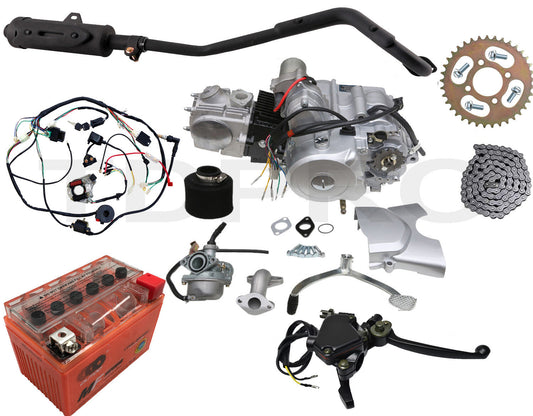 4-stroke 125cc engine and motor kit, semi-automatic, suitable for all-terrain vehicles, go-karts, four-wheel off-road vehicles, and 4-wheeled vehicles.