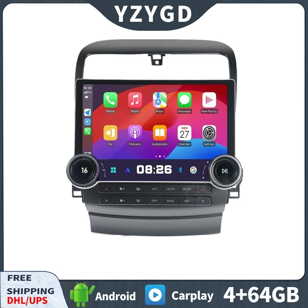 for Acura TSX 2004-2008 Android Auto CarPlay Car Radio Stereo GPS Player Screen