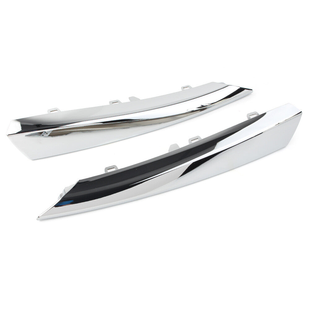 2pcs Front Side Grille Molding Trim Left  Right Chrome Fit for Jaguar XF 2012-2015