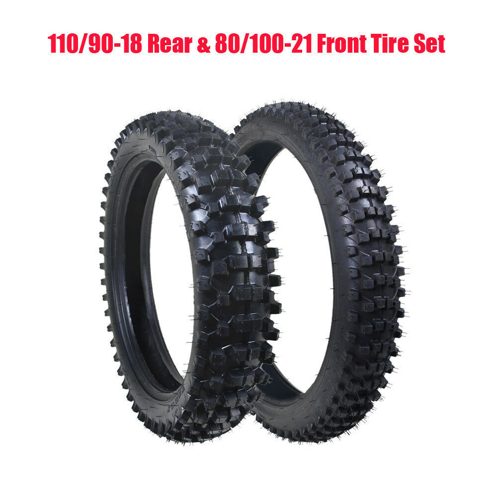 Front and rear tire tubing 80/100-21, 110/90-18, suitable for Yamaha YZ125, 250, 450, and for Honda CRF250.
