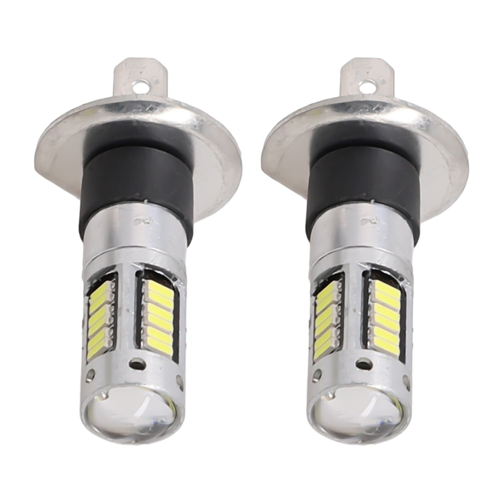 H1 LED Fog Light Kit, High-Gloss HID 12-24V 6000K Xenon White Bulbs (2 Pieces)
