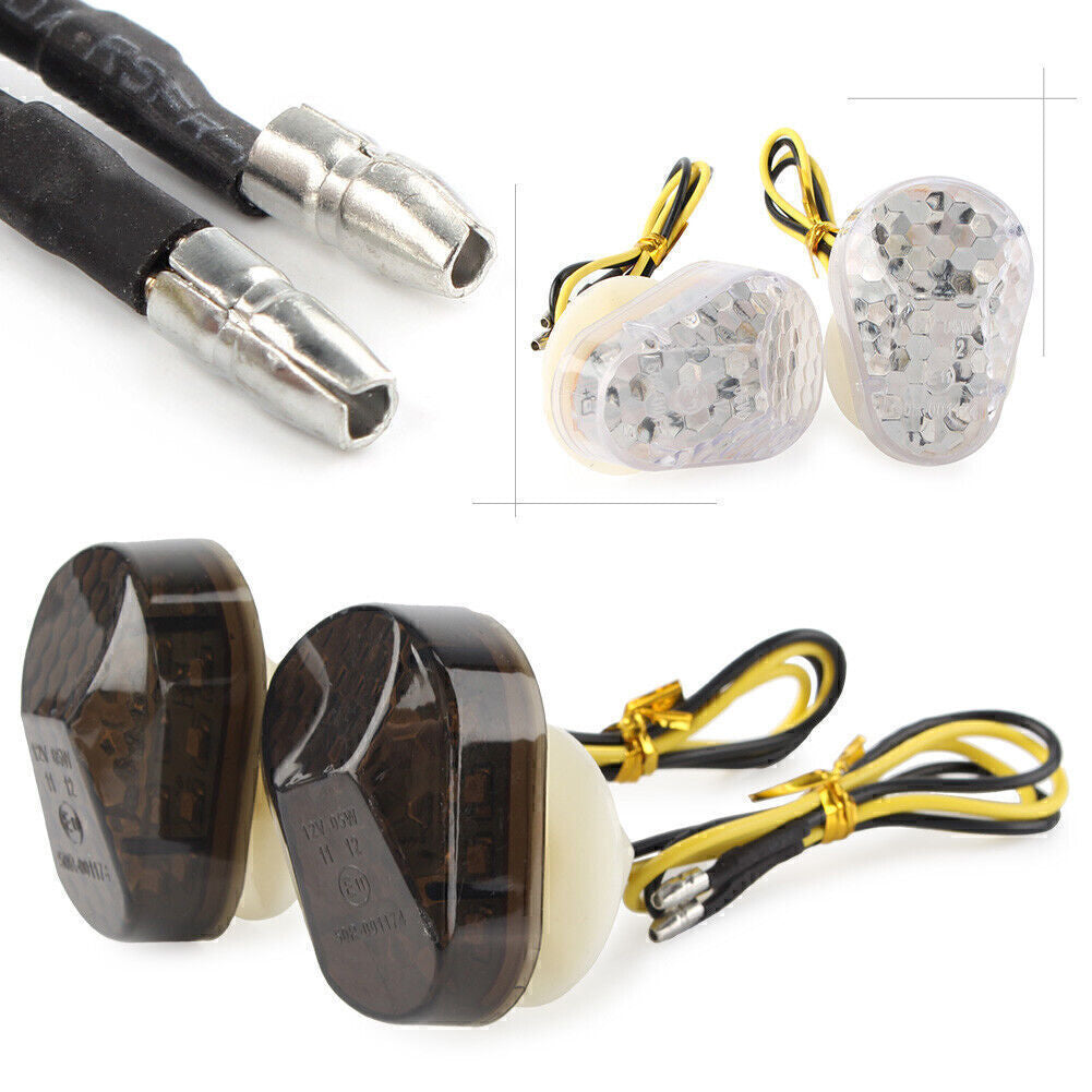 2x Flush Mount Turn Signal Blinker Light for Kawasaki ZX6RZX9R 12 SMD LED