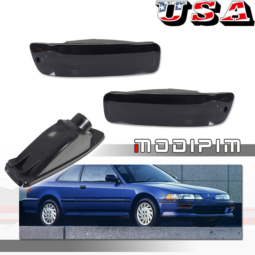 Smoked bumper lights, parking turn signals, pair, suitable for 1992-1993 for Acura Integra