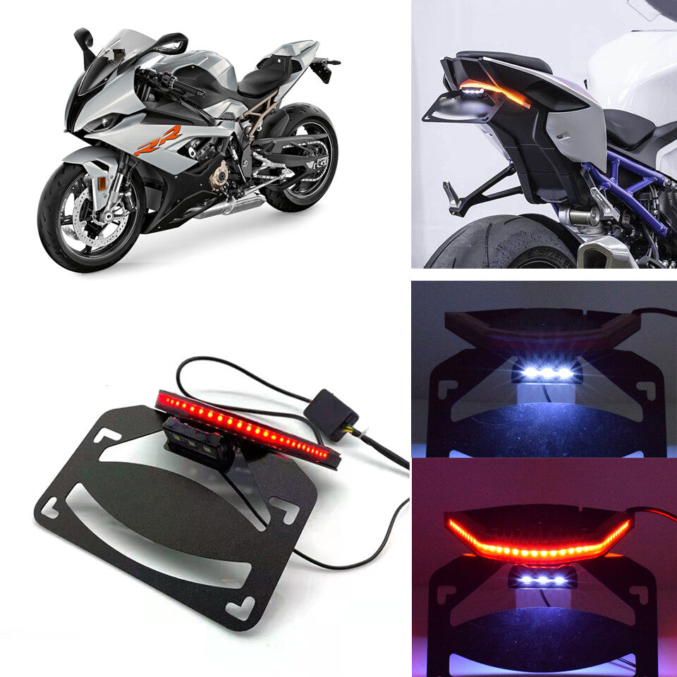 License Plate Frame With Light for BMW S1000RR Modified Plate Frame Fender