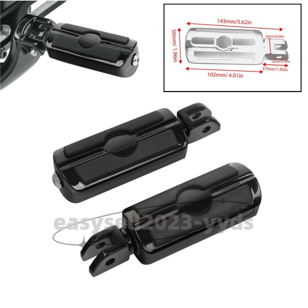 Black Foot Rest Male Mount Foot Pegs Footrest for Harley Softail Breakout Street