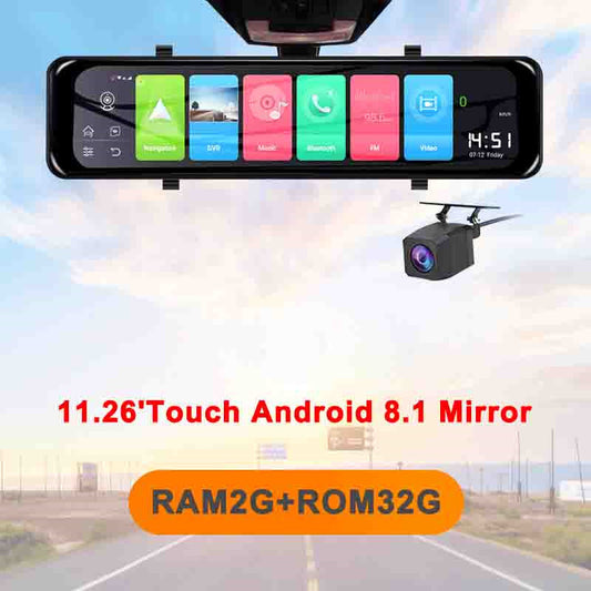 4G Dash Cam Android 8.1 Car Mirror DVR Camera GPS Navigation Recorder ADAS WIFI