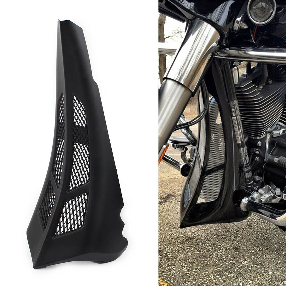 Black Stretched Tall Chin Spoiler Scoop for Harley Street Road Glide 2014-22