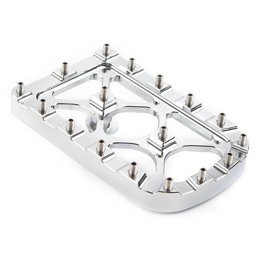 2x Chrome MX Style Large Brake Pedal Pad Cover for Harley Electra Glide Softail