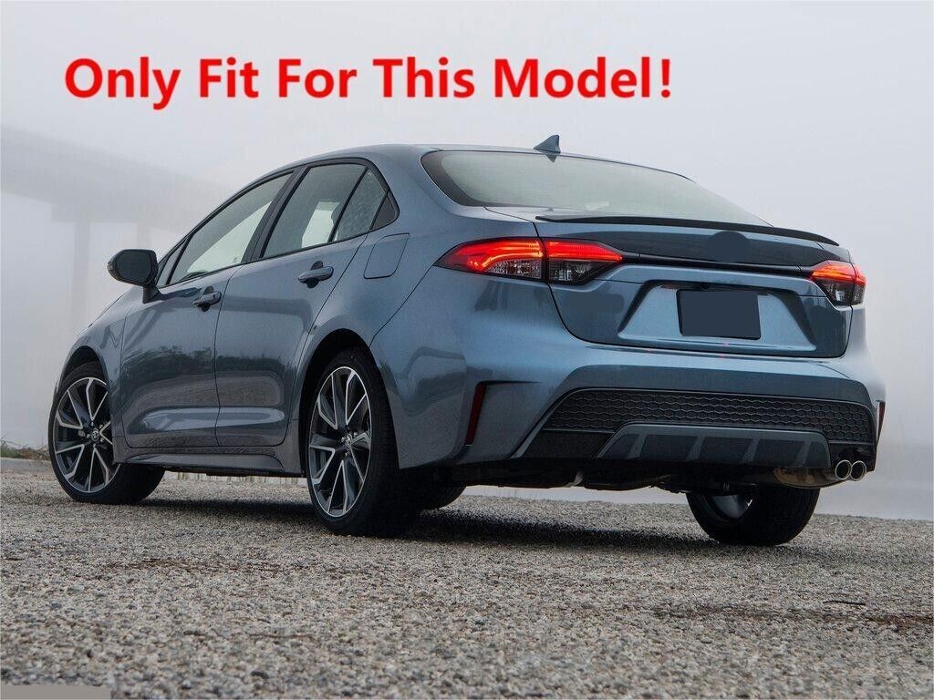 For 2019-2023 for Toyota for Corolla Sedan Rear Spoiler Wing Lip Trim ABS Glossy Black