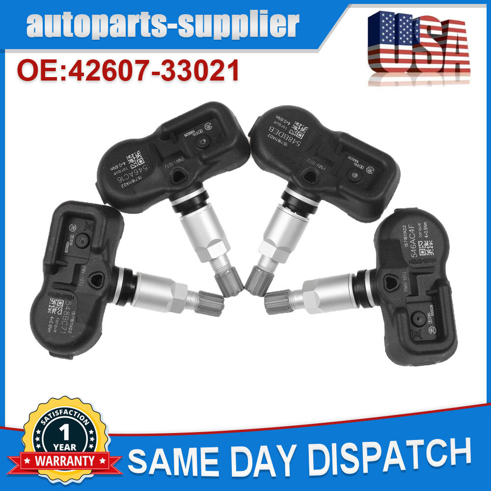 4-pack TPMS tire pressure sensor 42607-33021 PMV-107J for Toyota for Scion and for Lexus