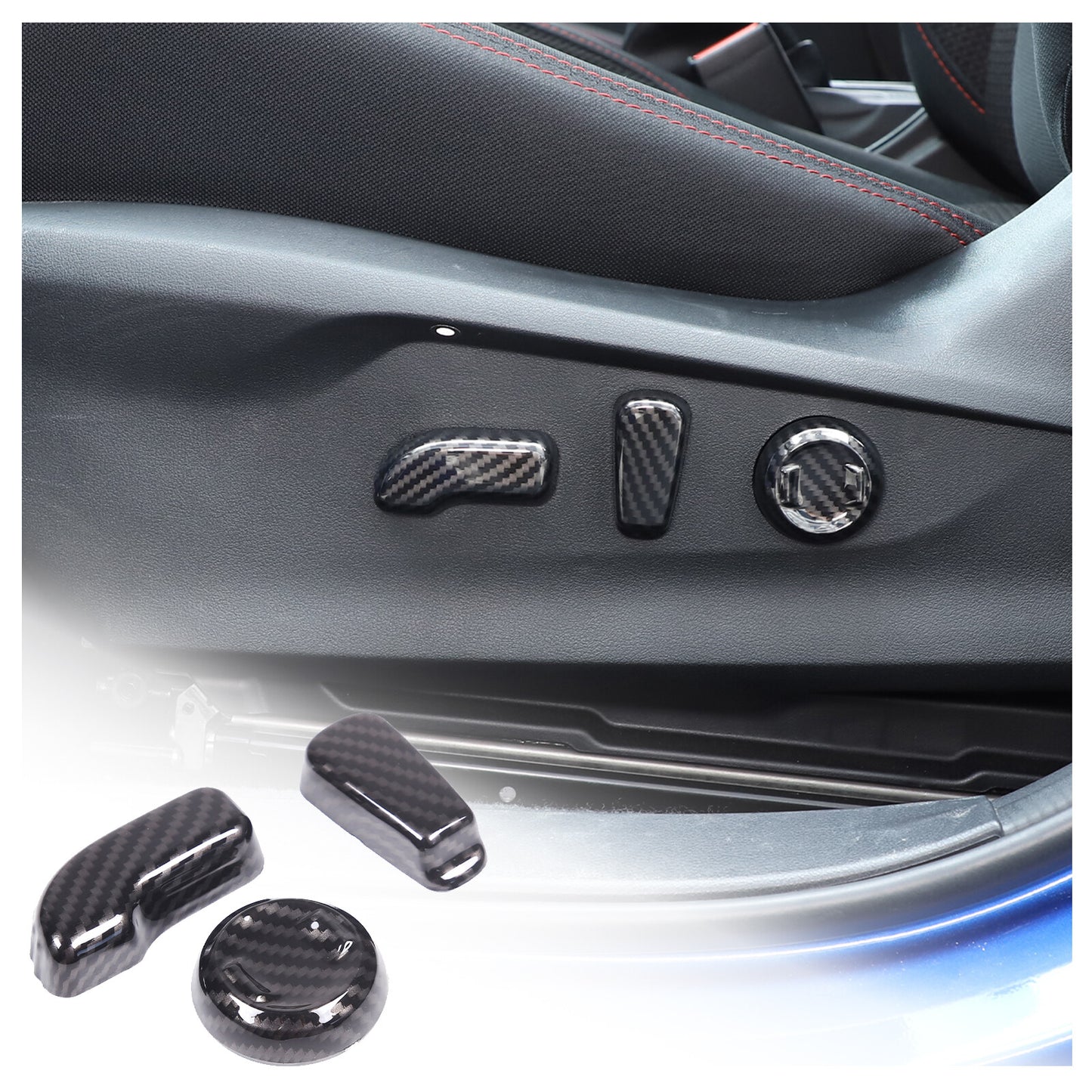 Carbon fiber ABS dashboard side ventilation frame trim for Toyota Tenderra 2004-13