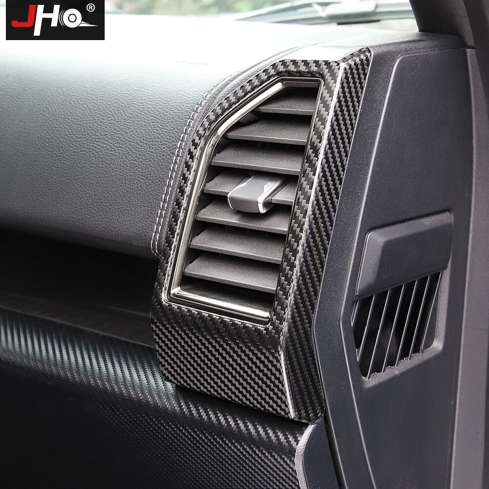 Dry Carbon Fiber Font LightRight Air Vent Outlet Cover for Ford F150 /LTD