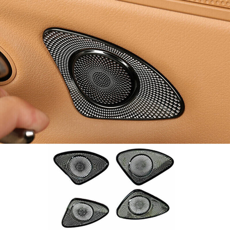 Black S.Steel Inner Door Bowl Cover Trims for Lexus ES250 300h 350 2019-2023 4X