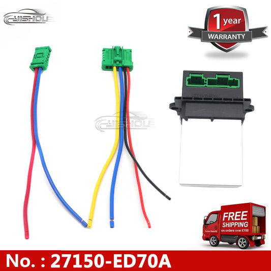 Hair dryer motor heater fan resistor 27150-ED70A suitable for Nissan Tiida for Peugeot for Renault .