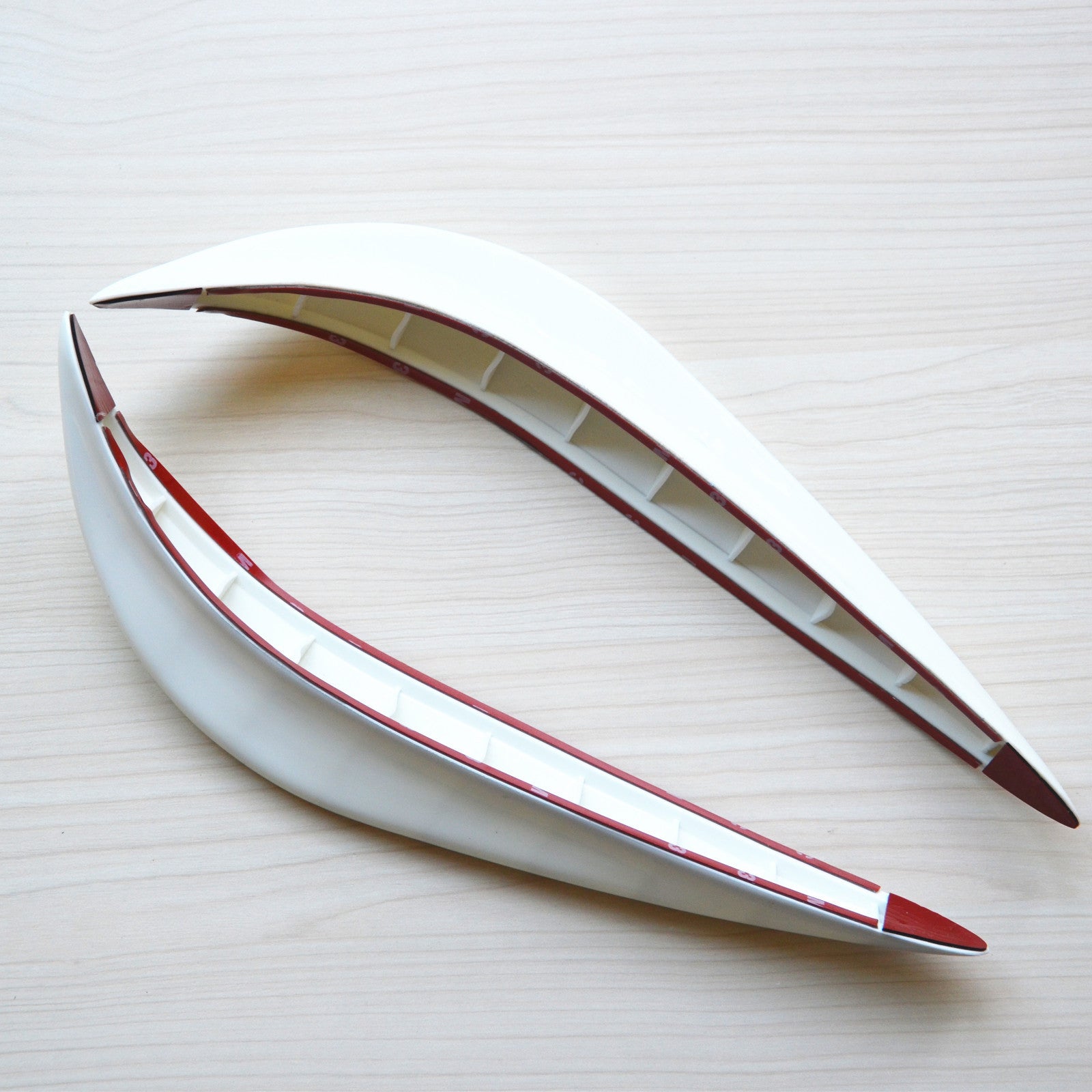 Car Bumper Anti-rub Cover Stickers Protector Guard 3D White Streamline