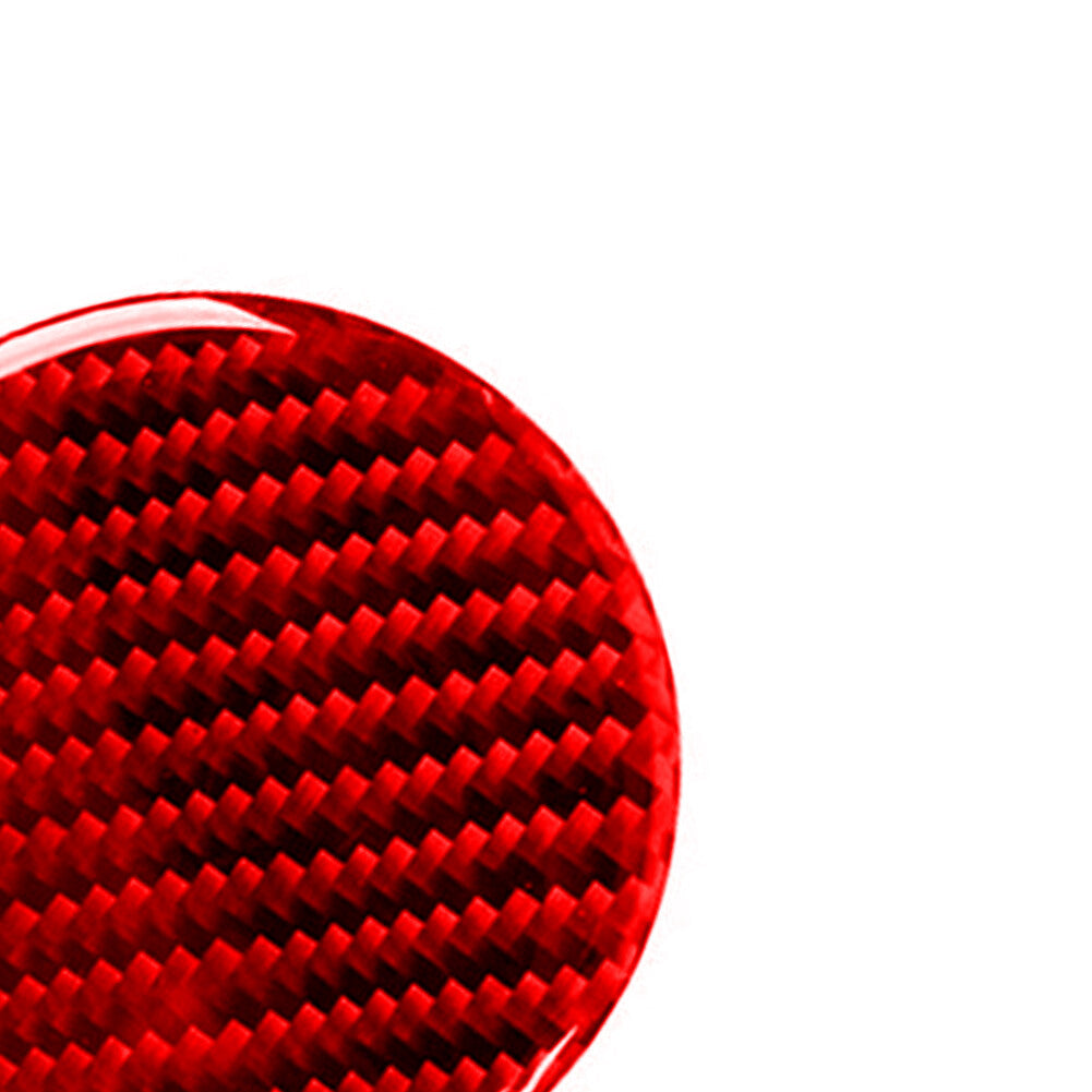 Red Carbon Fiber Center Cup Holder Slot Pad Trim for Toyota Highlander 2008-2013