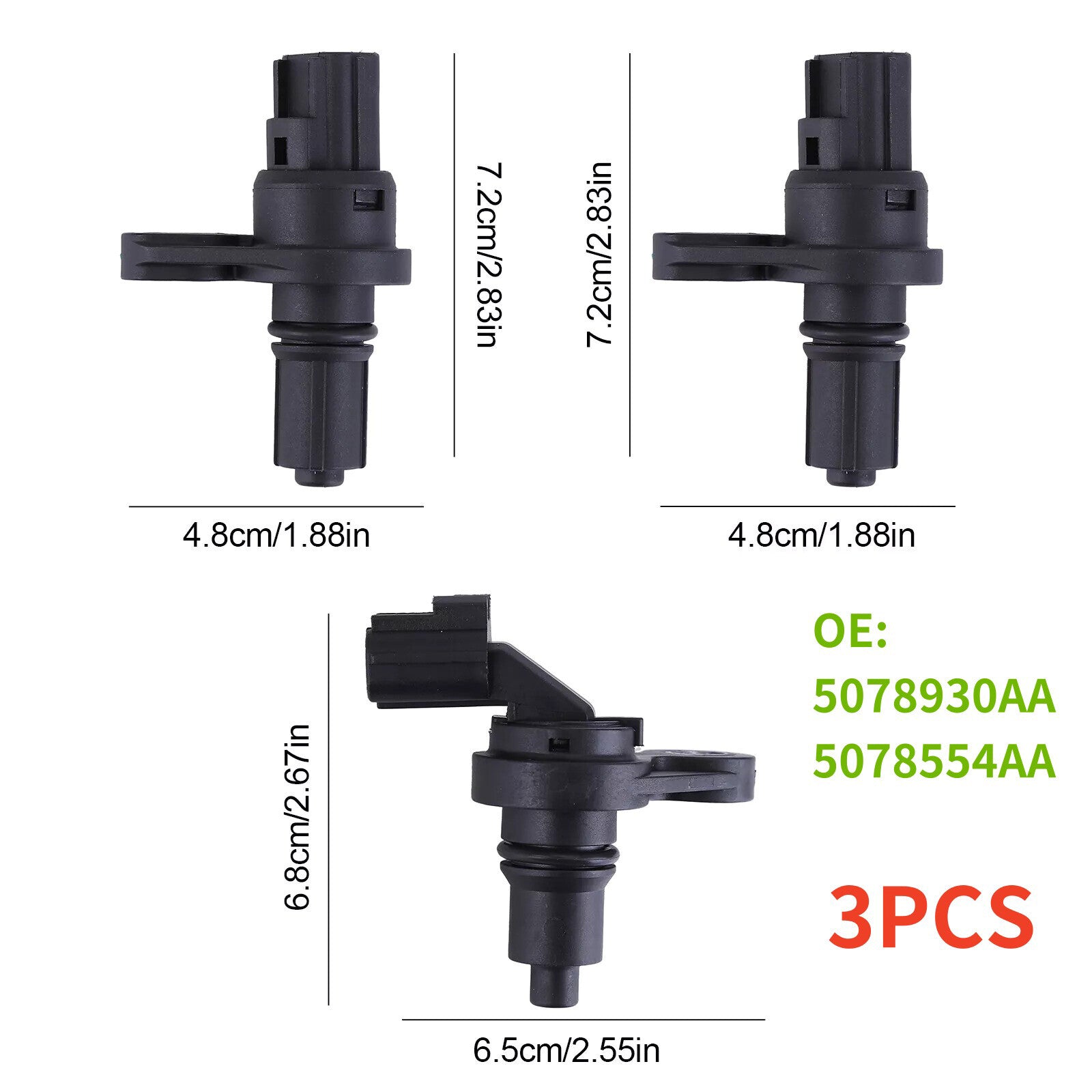 3x Transfer/Input/Output 62TE Transmission Speed Sensor for Dodge Avenger 09-14