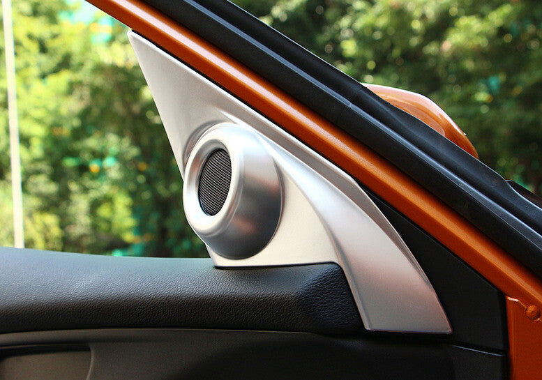 A Post Front Triangle Cover Trim 2 for Honda for Civic 10th 2016-2021 Silver Matte