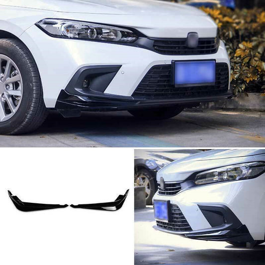 for Honda for Civic 2022-2023 Black Front Bumper Corner Protect Side Skirt Splitter