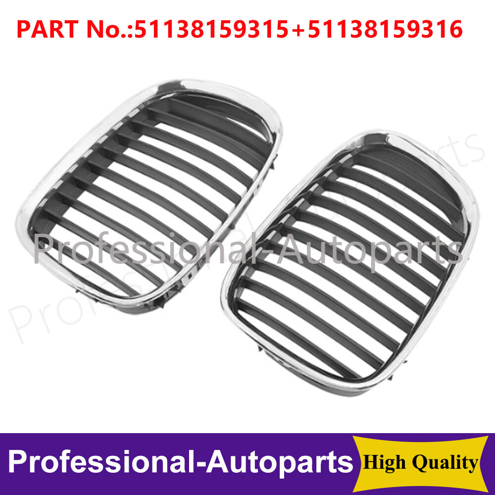 PairChrome front LR range hood grille for BMW E39 M5 series 525i 528i 530i 540i 98-03