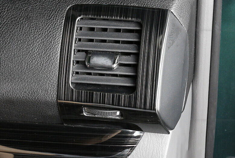 2P Steel Black Console LR Air Outlet Vent Trims for Toyota Prado FJ/LC150 03-09