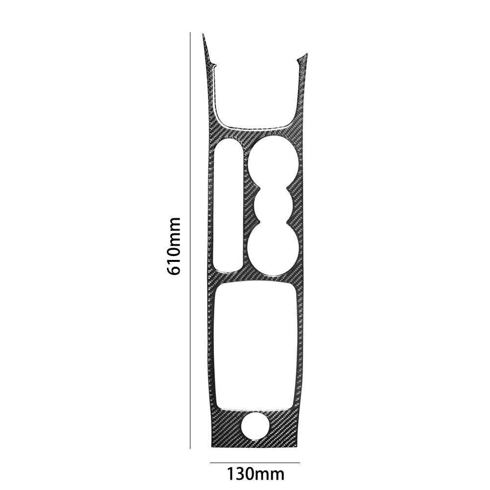 Carbon Fiber Center Floor Console Frame Cover Trim for Ford Fiesta 2011-2015