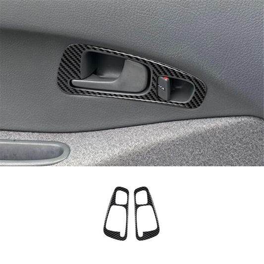 2Pcs Carbon Fiber Door Switch Frame Cover Trim for Honda for Civic 1992-1995 2DR
