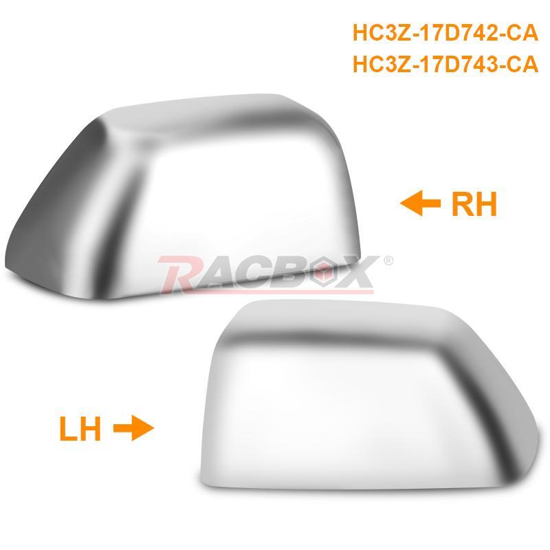 Chrome Mirror Cover Cap Set - LH RH FOR 17 thru 22 Super Duty F250 F350 for Ford