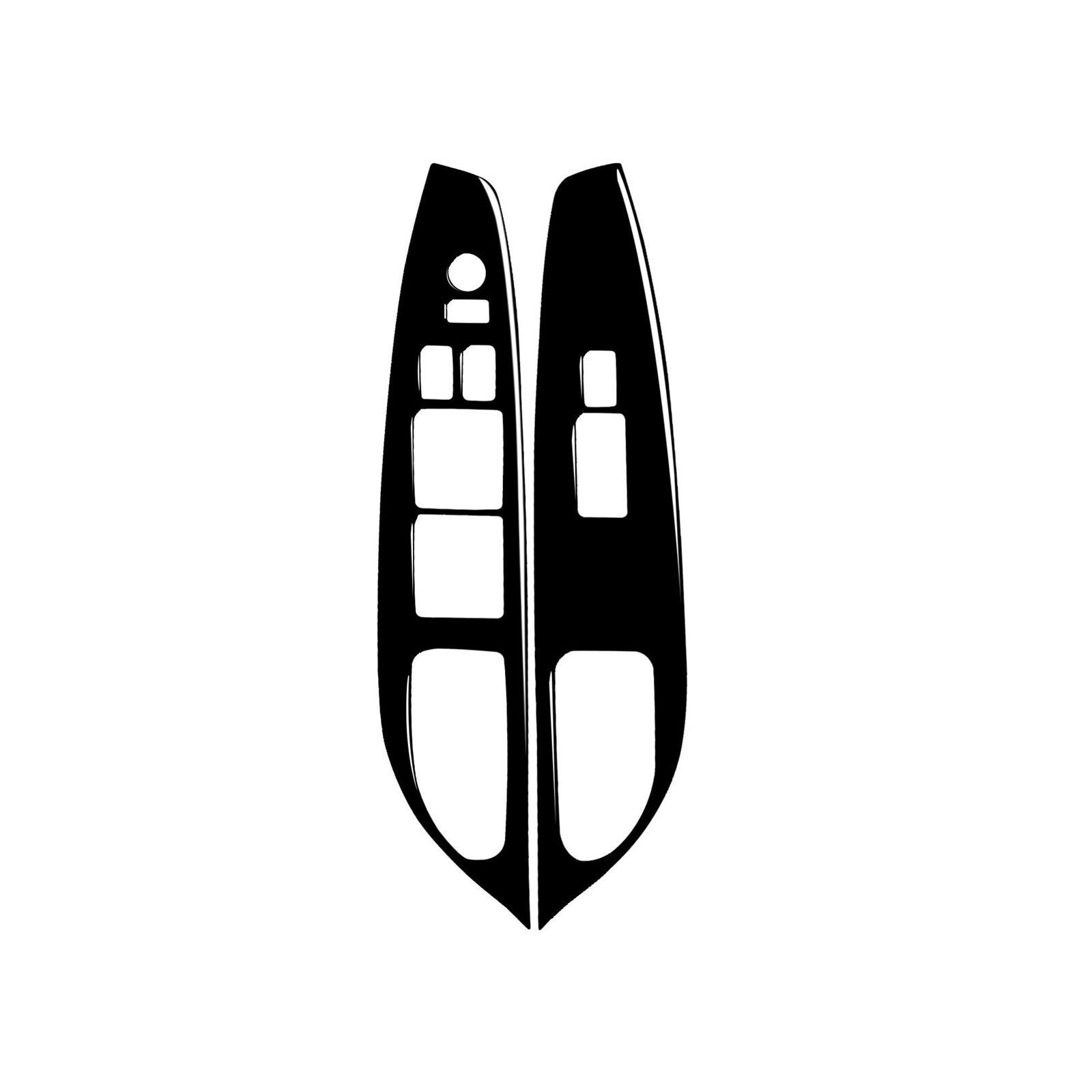 2Pcs Piano Black Front Door Window Lift Cover Trim for Infiniti G37 2010-2013