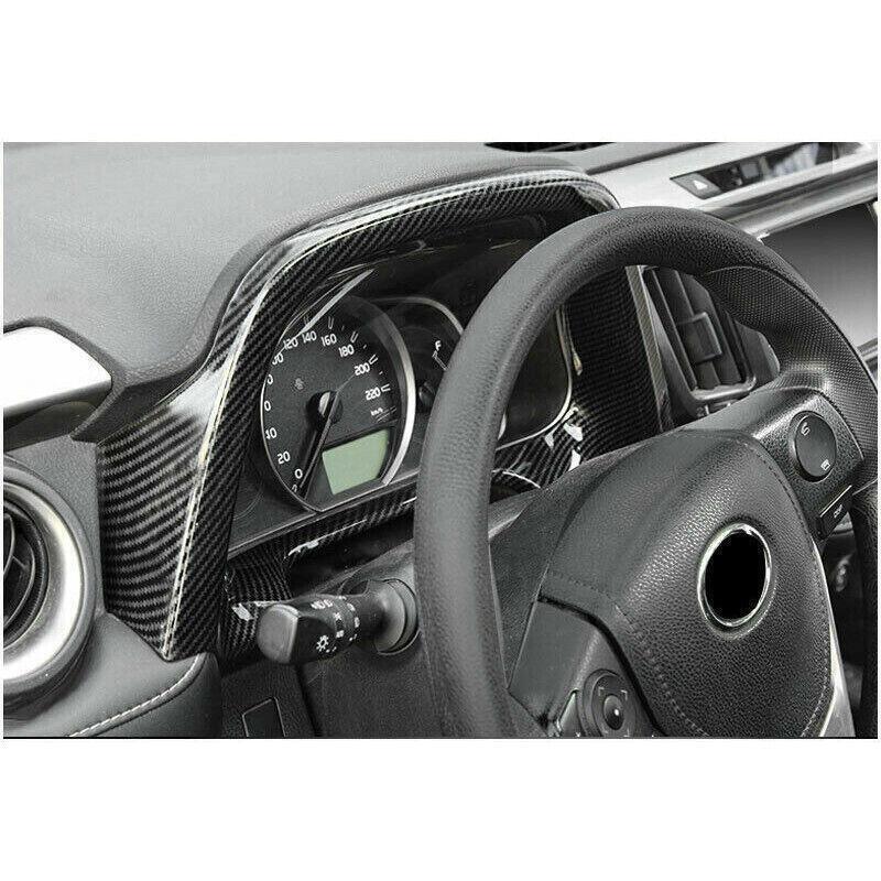 for Toyota RAV4 13-2018 Carbon Fiber Style Dashboard Panel Decor Cover Trim 1PCS