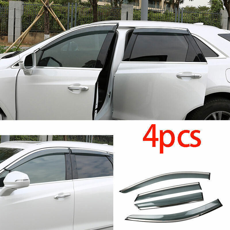 Fit For 17-2024 for Cadillac XT5 BlackChrome Window Visor Shades Sun Rain Guard 4P