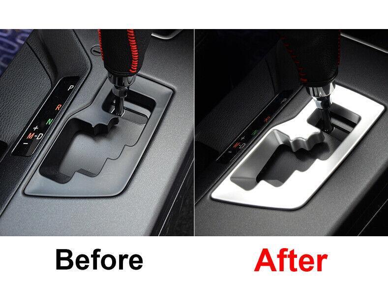 Fit for Toyota RAV4 2013-2018 Matte Silver Middle Console Gear Shift Frame Trim