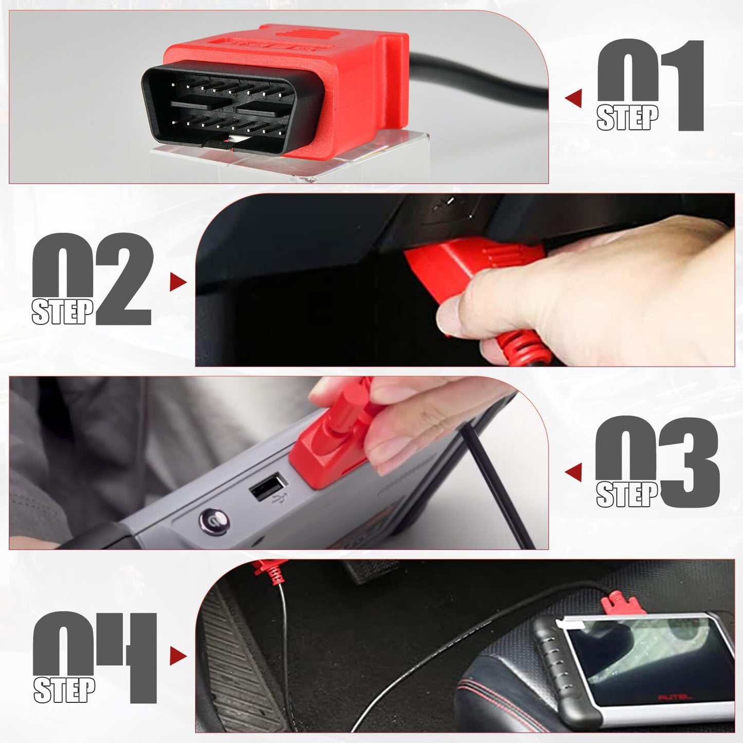 Main Test Cable for MaxiSys MS908/ for Mini MS905/DS808/MK808 Table