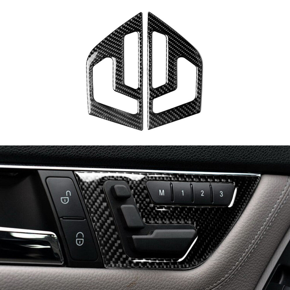 Carbon Fiber Door Buckle Trim Panel for Mercedes-Benz W204 2007-10 Type B