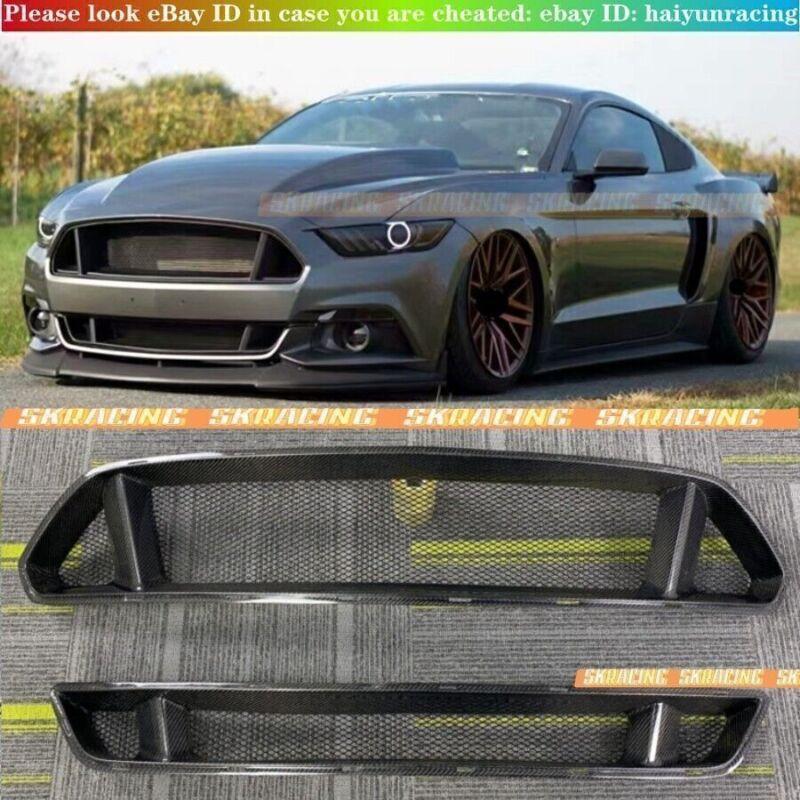 Carbon fiber upper front bumper grille for Ford for Mustang 2015-2017