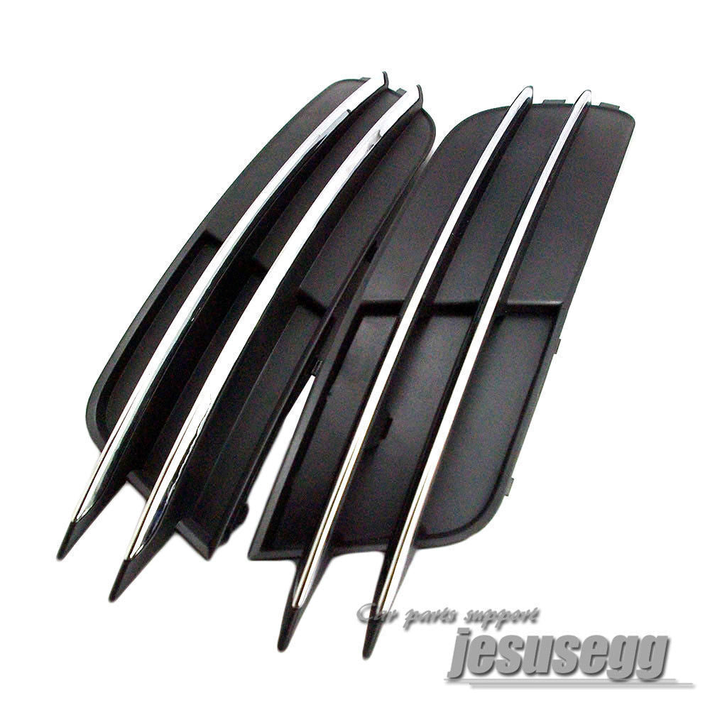 2x LR Side Lower Bumper Fog light Lamp Grille Cover for Audi A6 C7 Sedan 11-14