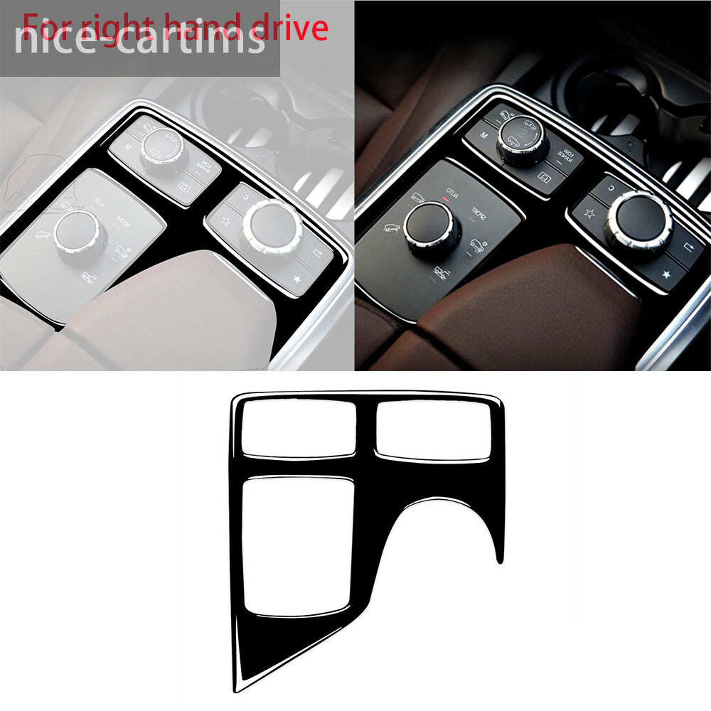 for Benz GLE GLS ML GL Class 2013-19 Gear Multimedia Panel Cover RHD Gloss Black