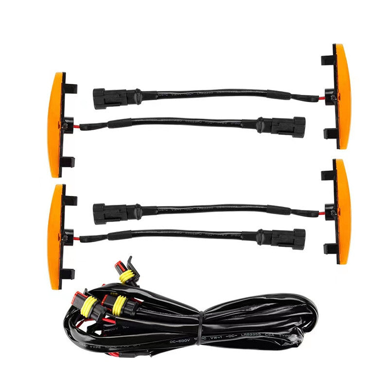 4Pcs Car DRL Amber LED Front Grille Lights Daytime Running for 14-19 4Runner