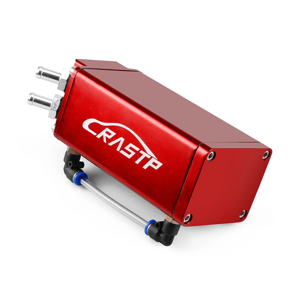 Square Shape Engine Oil Catch Can Tank Reservoir Breather Fuel Tank Red
