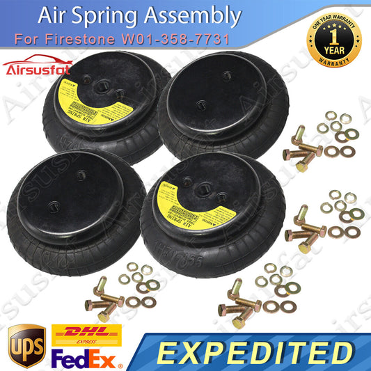 4x Fit Firestone Air Suspension Shock Spring Assembly W01-358-7731 W013587731