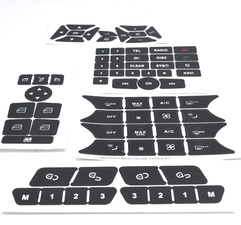 Steering Window Navigation Radio Button Repair Sticker for Mercedes W204 W212 CE