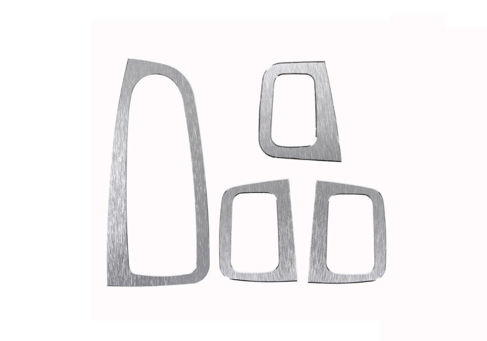 Alloy Silver Window Lift Switch Button Trim for Benz C GLC Class W205 X253 15-19